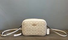 Bolso Bandolera COACH Jamie Cámara Firma Lona Arena/Tiza CZ186 NUEVO CON ETIQUETAS