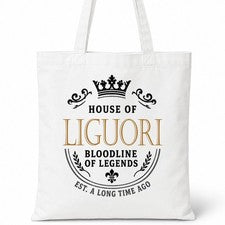 Bolso de Mano House Of LIGUORI Nombre Familiar Blanco Regalo de Cumpleaños