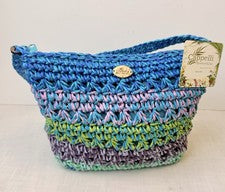 Bolso de mano Cappelli Straworld Inc para mujer de paja 13"" x 9"" x 5"" NUEVO