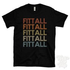 CAMISETA ESTILO RETRO REPETIDO FITTALL para hombre y mujer novedad genial nombre regalo