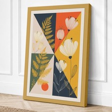 Paneles en lienzo botánico dorado impresión arte de pared decoración del hogar listo para colgar