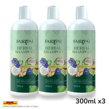 3x Fairy Pai champú herbal tailandés genuino 300 ml cuidado nutritivo del cabello y el cuero cabelludo