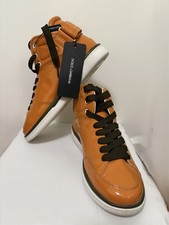 Dolce & Gabbana USLER Charol Zapatilla Alta Naranja Nueva con Etiquetas EE. UU. 8,5 EDICIÓN LIMITADA