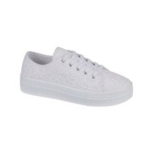 MUJERES DAMAS PLATAFORMA CORDONES TACÓN GRUESO FLORAL ZAPATOS DE SALÓN ZAPATILLAS TALLA