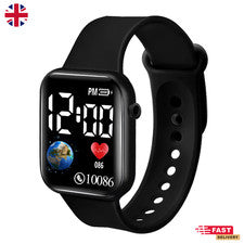 LED Digital Reloj Deportivo Impermeable Reloj Pulsera Hombres Mujeres Niños Niñas Niños Regalo