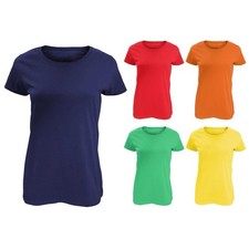 Camisetas lisas para dama Camiseta ajustada de algodón color fruta del telar