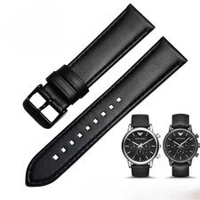 Correa de reloj genuina para Armani AR2075 AR1828 22mm cuero suave transpirable profesional