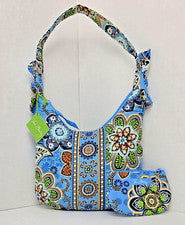 Vera Bradley Olivia y Clip Cremallera en Algodón Azul Bali 2009