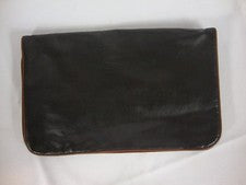 Bolso sin asas Bloomingdales negro para mujer sin tirantes marrón contorno bolsillos cartera de colección