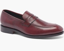 Nuevo Anthony Veer Gerry Penny Mocasines Zapatos Sin Cordones Vino Hombres Cuero Talla 9.5 Lite