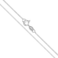 Collar de plata esterlina de 16" cadena de caja italiana pura 925 Italia nuevo EE. UU. al por mayor
