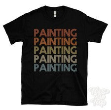 CAMISETA PINTURA ESTILO RETRO REPETIDA Hombre y Mujer Novedad Genial Nombre Regalo