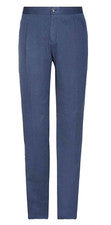 Pantalones PT Torino Azul Marino Para Hombre Algodón Lino Elegante Tesoro Talla US 40 EU 56