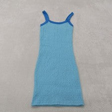 Mini Vestido Forever 21 Para Mujer S Azul Bebé Sin Mangas Pullover Informal Preppy