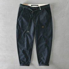 Pantalones cargo para hombre Moda Hombre Informales Pantalones sueltos Bolsillo Pantalón Algodón Caqui
