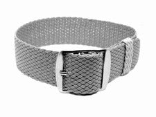 Perlon Uhrenarmband Grau 16 mm | 18 mm | 20 mm | 22 mm div. Schließenfarben