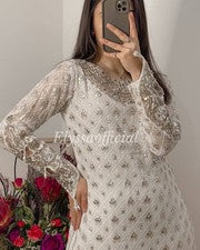 Top de fiesta de diseño de moda Palazzo Dupatta conjunto con espejo y lenteju...