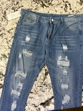 Pantalones de mezclilla Hemicks Style 407 para hombre talla 36 desgastados