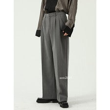 Ropa de trabajo para hombre estilo coreano suelto drapeado traje pantalones informales pantalones de pierna recta