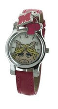 Niñas LOS MUPPETS Miss Piggy Reloj Banda Rosa con "M P" Colgantes Rosa MMP056