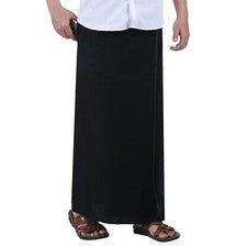 Traje de baño Dhoti de algodón negro con bolsillo Mundu Dhoti individual para hombre