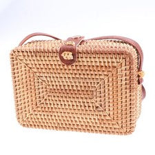 Bolso de almacenamiento de ratán para mujer Miss Leisure mini bolso de mano de hombro único