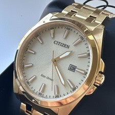 Reloj Citizen Hombre Clásico Fecha Eco-Drive Dorado Acero Inoxidable 41 MM BM7532-54P