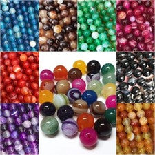Cuentas de ágata piedras preciosas redondas 4/6/8 mm mate / piedras preciosas pulidas piedra natural