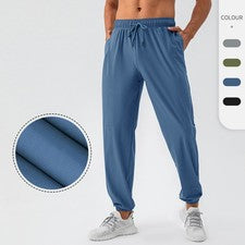 Moda Para hombres Nylon Enfriamiento Calce Suelto Deportes Suaves Pantalones Elásticos de Secado Rápido