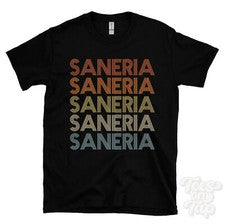 CAMISETA SANERIA ESTILO RETRO REPETIDO Hombre y Mujer Novedad Genial Nombre Regalo