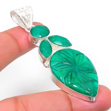 Colgante de joyería de plata esterlina 925 hecho a mano con piedras preciosas...