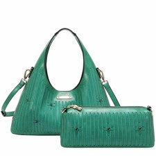 Nicole Lee Juego de 2 piezas Bolso de Hombro para Mujer Cosido Verde