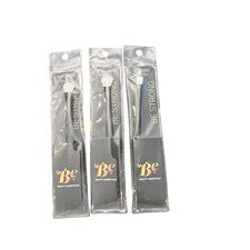 Cepillo de maquillaje Beauty Essentials 3 piezas cepillo de sombra de ojos y delineador de ojos negro blanco NUEVO