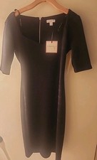 Vestido Bisou Bisou para mujer 2 negro media manga vendaje hasta la rodilla elástico oficina