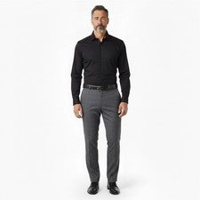 Pantalones para hombre 34 x 32 Nautica Ceilán gris carbón negocios formal ventana panel