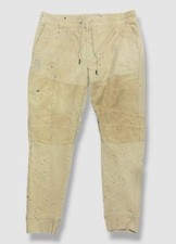 Pantalones deportivos Hudson beige estilo moto talla XL para hombre $216