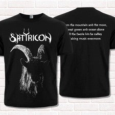 Camiseta Satyricon "Goat Baphomet". Verdadero Black Metal noruego.