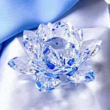 Pisapapeles Feng Shui Cuarzo Cristal Flor de Loto para Decoración del Hogar y Boda