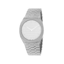 Orologio Gucci 25H YA163407 Thin Watch Slim Acciaio 38 mm Nuovo Unisex Logo