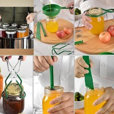 Juego de Utensilios de Cocina Ergonómico para Agarre y Elevador de Cristal Antideslizante para