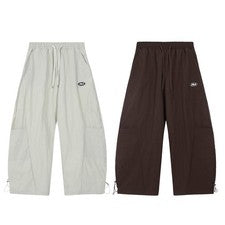 Pantalones de chándal bordados estilo retro holgados pierna ancha pantalones informales