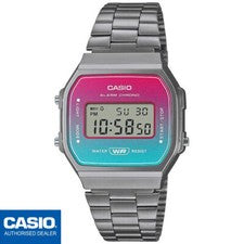 CASIO A168WERB-2AEF⎪A168WERB-2A⎪Original⎪Vintage ICONIC⎪VAPORWAVE SERIES⎪Gris
