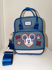 Bandolera Denim Mickey Mouse Disney con Hebilla, NUEVA, MODA