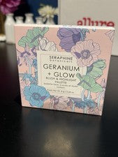 SERAPHINE BOTANICALS GERANIO + PALETA RESALTADA RUBOR BRILLANTE 0,28 oz NUEVO EN CAJA