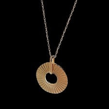 Collar Redondo Minimalista Lleno de Oro 18K - Colgante Círculo Buena Fortuna (Unisex)