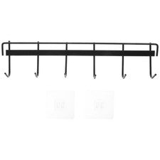 Estante de pared para utensilios de cocina con ganchos para