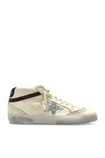 Tenis para mujer GOLDEN GOOSE Mid Star blancas/plateadas nuevas y auténticas
