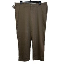 Pantalones de cintura cómodos caqui Cherokee Ultimate vintage 42x32 Nano-Tex nuevos con etiquetas para hombre NUEVO