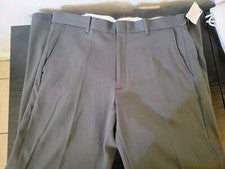 Pantalones de vestir grises vintage para hombre pantalones Haband sin puños frente plano talla 36
