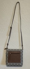 Tommy Hilfiger Mujer Bandolera Bolso de Mano Marrón, Beige y Tostado Cartera Pequeña 8x8.5